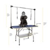 46" Dog Grooming Table,Foldable Home Pet Bathing Station with Adjustable Height Arm/Noose/Mesh Tray - 2 of 4