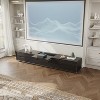 POVISON 102.36" Modern Black TV Stand for Projector, Minimalist Projection TV Cabinet, Wood Entertainment Center with Storage Center - 3 of 4