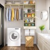 Aheaplus Laundry Room Closet System with Hanging Rods, Wall-Mounted Closet Organizer with Storage Shelves and Drawers - 3 of 4