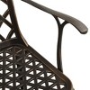 vidaXL 3 Piece Bistro Set Cast Aluminum Bronze - 4 of 4