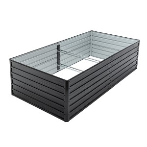 8×4×2ft Metal Raised Garden Bed – 481-Gallon Large Capacity Deep Root Planter Box, Outdoor Vegetable Flower Herb Garden - 1 of 4