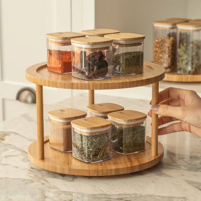 OU Airtight Food Storage Container 1.9cup, Clear Plastic Food Storage Container with Leak Proof Bamboo Lid, Stackable Kitchen Pantry Organizer — фото 3