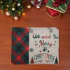 Unique Bargains Christmas Place Mats Linen Red Green Beige White 13"x17.7" 2 Pcs - 2 of 4
