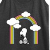 Women's - Peanuts - Snoopy Looking Up Rainbow Graphic Racerback Tank - 2 of 4