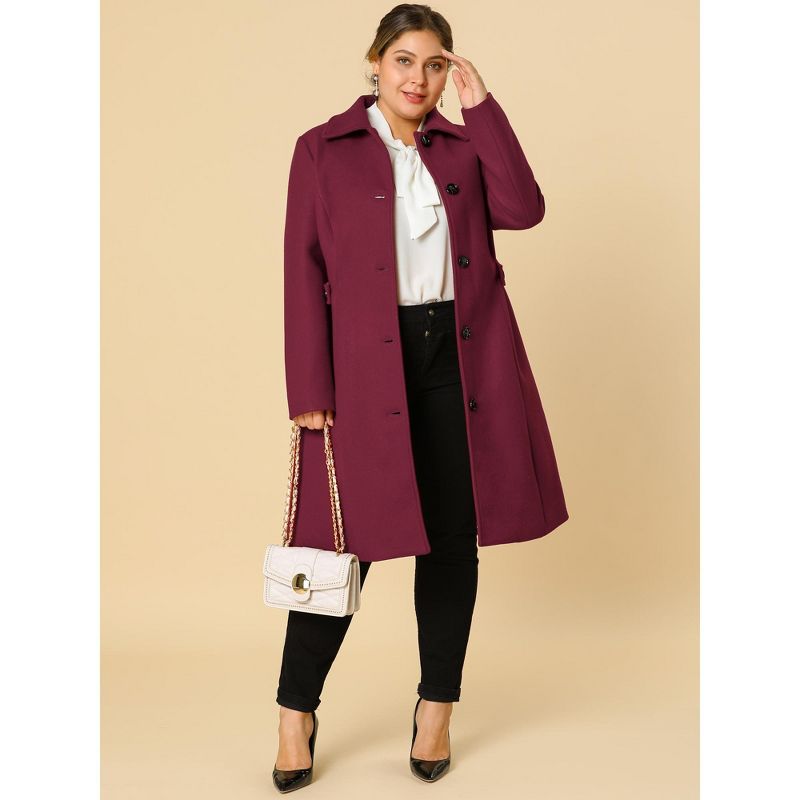 Agnes Orinda Women's Plus Size Winter Outfits Utility Belted Fashion Overcoats, 3 of 7