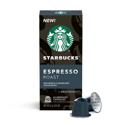 Starbucks by Nespresso Original Line Capsules — Espresso Dark Roast — 1 box (10 pods)