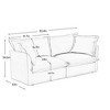 NicBex Couches for Living Room Single Deep Seat Sofa Couch Fabric Slip-covered Armchair with 1 Big Back Cushion and 2 Big Toss Pillows - 3 of 4