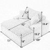 51'' Comfort Bearing Sofa with Two Pillows and Backrest,Space-Saving Design for Bedrooms and Living Rooms - The Pop Home - 4 of 4
