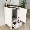 Hyleory 19.02 in. W X 19.02 in. D X 34.8 in. H Single Basin Bath Vanity in White with White Ceramic Top （Assembled） - 2 of 4