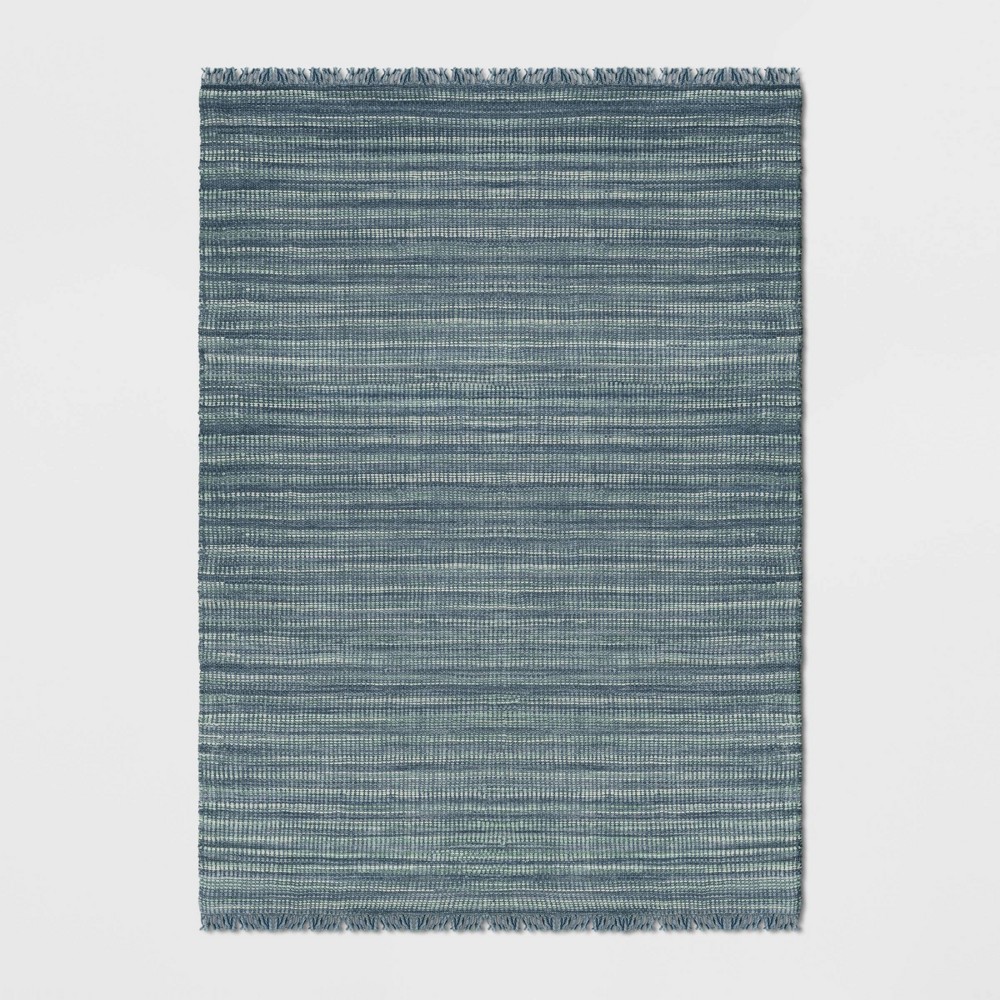 7'X10' Greenvale Jute Stripe Area Rug Blue - Threshold was $299.99 now $149.99 (50.0% off)