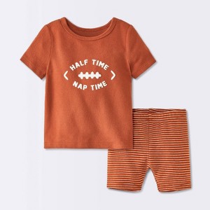 Conjunto de Bebé Niño de Camisa de Manga Corta y Shorts Hora de Dormir - Cloud Island™ Marrón