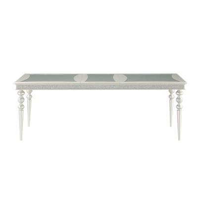 Maverick 88" Platinum White Extendable Rectangular Dining Table