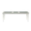 88" Maverick Dining Table Platinum Finish - Acme Furniture: Sparkling Rhinestone, Glass Top, Seats 8 - 3 of 4