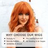 Jessie's Wig 14 Inch Short Wavy Wig With Bangs Synthetic Hair Ginger Color 1 Pc/Pack - 2 of 4