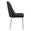 NicBex PU Leather Dining Chairs Set of 6,Armless Upholstered Kitchen Chair with High Backrest and Silver-Toned Metal Leg for Dining Room,Kitchen - 4 of 4