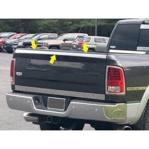 QAA Part RT50936 is a 1 Piece Stainless Steel Top Tailgate Accent Trim, 2" to 1.5" Width That is Compatible with Ram Trucks HD Ram 2010-2018 - 1 of 3