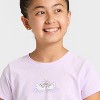 Girls' Short Sleeve 'Swans' Graphic T-Shirt - Cat & Jack™ Light Violet - 2 of 4