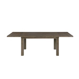 Acme Furniture 96" Nabirye Dining Table Dark Oak: 60 Day Warranty, Wood Composite, Pedestal Base - 1 of 3