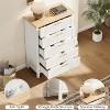 Bedroom Recessed Dresser, Dressing Table Cabinet, 42.9" High Dresser with 5 Drawers with Clothes Storage for Bedroom, Living Room - 3 of 4