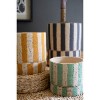 Clay Planters with Striped Details and Trays 10.5”Tall – Set of 3 by Kalalou - 2 of 4