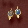 Ross-Simons Blue Opal Triplet Drop Earrings in 14kt Yellow Gold - 4 of 4