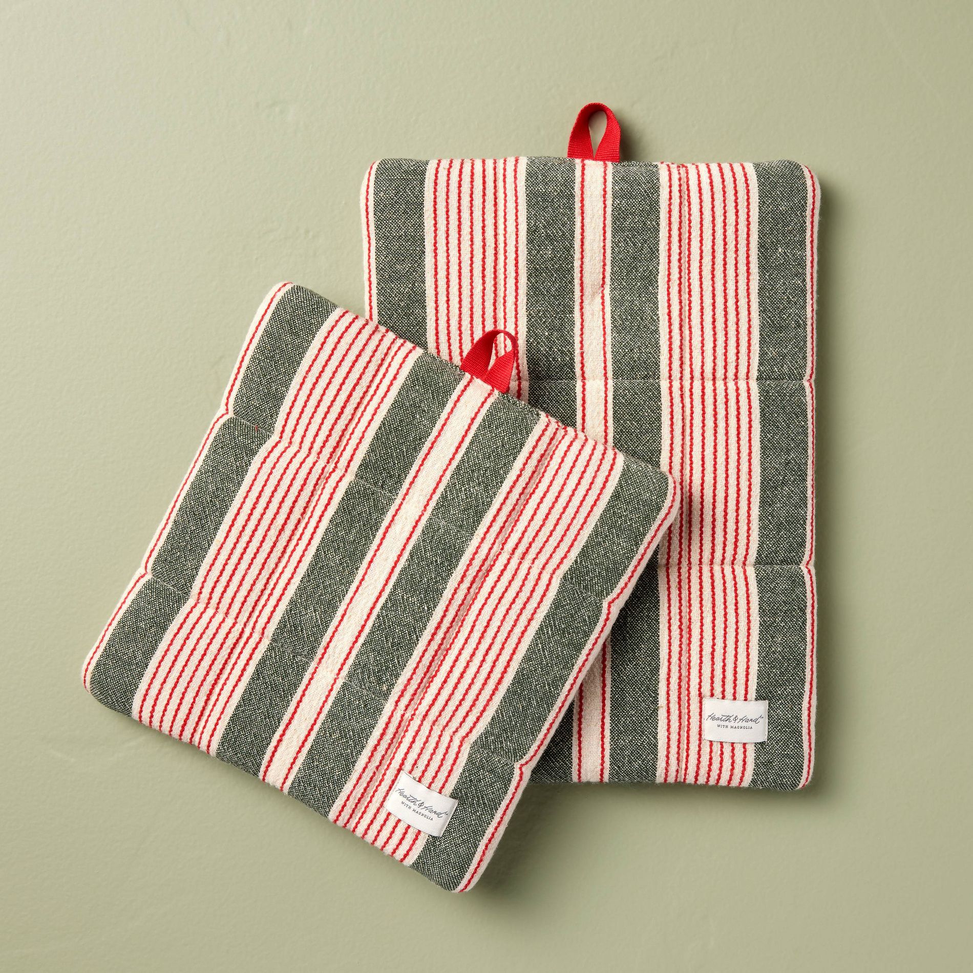 Christmas Stripe Potholder Set - Hearth & Hand™ with Magnolia