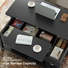 WOWLIVE Lift Top Coffee Table with Storage for Living Room, Rectangular Black Wood Coffee Table, Modern Accent Table for Home Office Apartment - 4 of 4