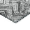 Gray Silver And Ivory Geometric Washable Indoor Outdoor Area Rug - 4 of 4