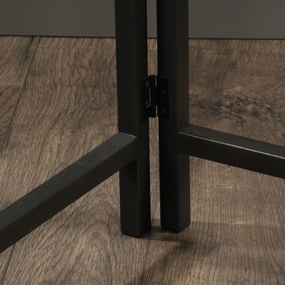 Smoked Oak L-Shaped Computer Desk with Drawer and Shelves