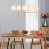 38.5" 5-Light Sophie Modern Midcentury Iron Linear LED Pendant Brass Gold - JONATHAN Y: UL Listed, Adjustable Height - image 4 of 4