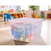 Bella Storage Solution 80qt Polka Dots Locking Lid Tint Pink - 3 of 4