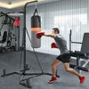 Costway Heavy Duty Boxing Punching Stand W/Heavy Bag & Speed Bag Sandbag Rack Home Gym - 2 of 4