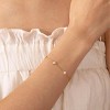 Bracelets for Women 14K Gold Silver Plated Ring Bracelet Hand Chain Dainty Evil Eye Heart Clover Daisy Cubic Zirconia - 2 of 4