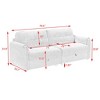 NicBex 79.5 Inch Storage Teddy Cotton Linen Sofa Couch with Metal Conical Long Legs for Living Room,Apartment,Bedroom - 3 of 4