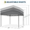 10'x10' Pop Up Canopy Tent,Waterproof Outdoor Canopy,with Roller Bag, 4 x Sandbags,4 x Stakes - 2 of 4