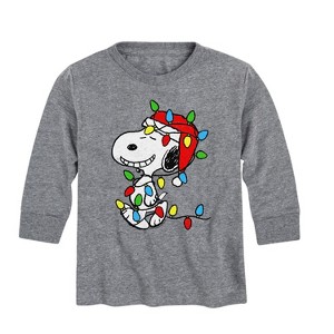 Boys' - Peanuts - Happy Holidays Long Sleeve Graphic T-Shirt - 1 of 4