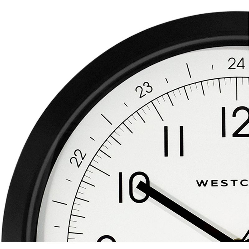 13.75&#34; Round Wall Clock Black - Westclox, 4 of 7