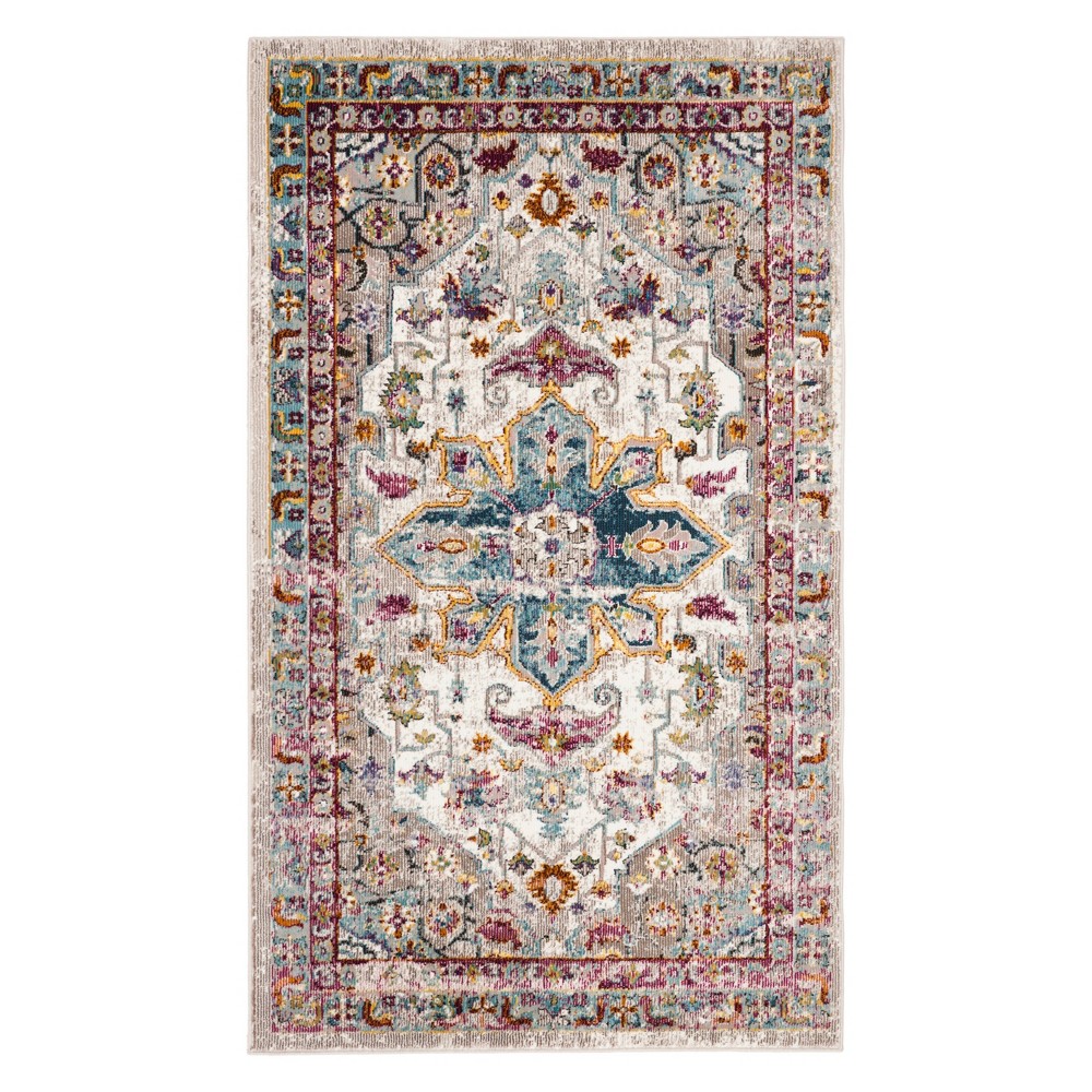 3'x5' Medallion Loomed Accent Rug Cream - Safavieh