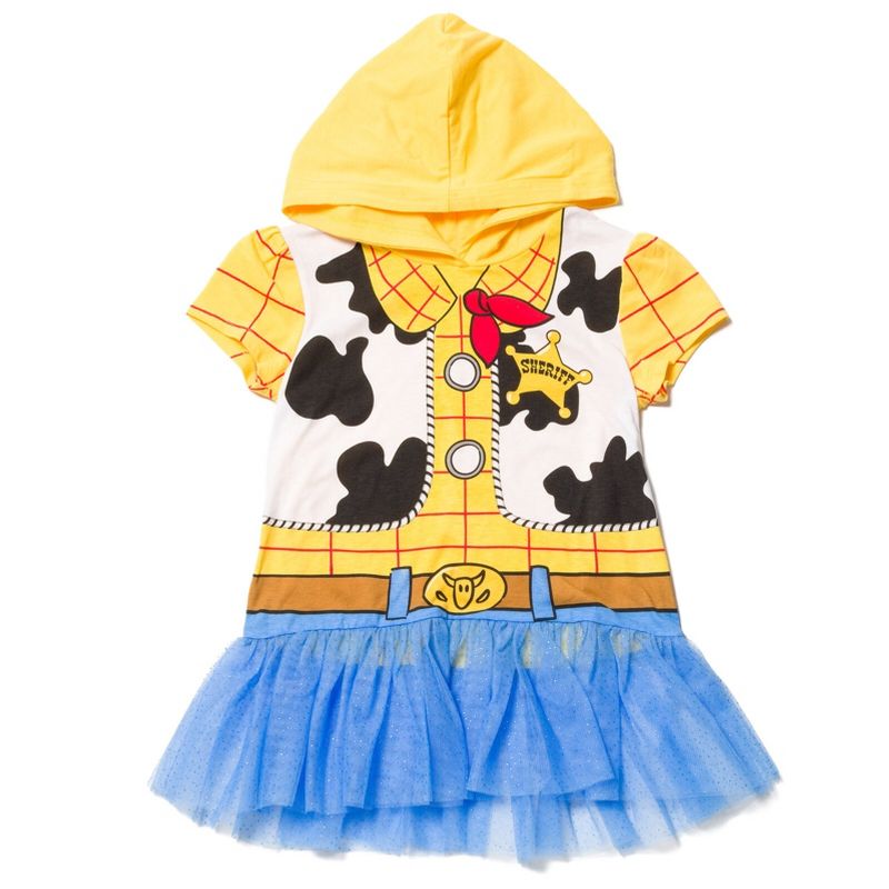 Disney Minnie Mouse Winnie the Pooh Pixar Toy Story Mickey Mouse Girls Cosplay T-Shirt Dress and Leggings Outfit Set Toddler, 4 of 8
