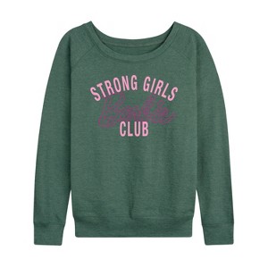 Women's - Barbie - Strong Girls Club Lightweight French Terry Slouchy - 1 of 4