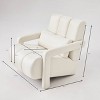 CAVINAS Linen Fabric Accent Chair with Mid-Height Backrest and 1 Pillow,Modern Upholstered Living Room Chairs,Reading Chairs for Living Room - 3 of 4