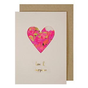 Meri Meri Heart Confetti Shaker Anniversary Card (Pack of 1) - 1 of 1