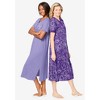 Dreams & Co. 2-Pack Long Henley Sleepshirt - 4 of 4