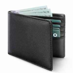 BEAFUP Men's Thin Wallet,Simple Leather RFID-Blocking Dual Folding Credit Card Holder Gives For Men Mini Wallet,Coin Wallet - 1 of 4