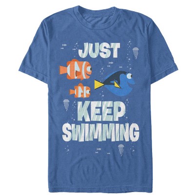 Men's Finding Dory Just Keep Swimming T-shirt - Royal Blue - Medium ...