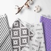 Bacati - Love Design/Print Gray Lilac 6 pc Crib Bedding Set with Long Rail Guard Cover - 2 of 4