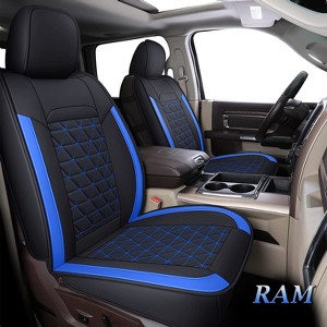 Coverado Waterproof Dodge RAM Seat Cover Compatible with 2009-2022 RAM 1500 2500 3500 Truck Pickup Crew Quad Cab with Curved Bench - 1 of 4