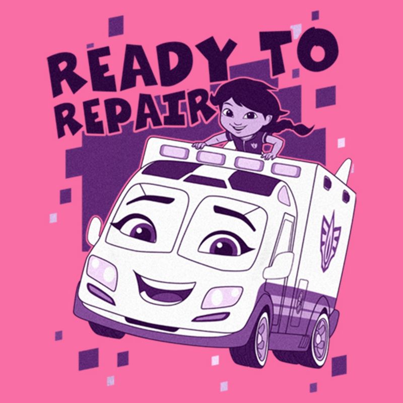 Girl's Firebuds Violet Ready to Repair Crop T-Shirt, 2 of 4