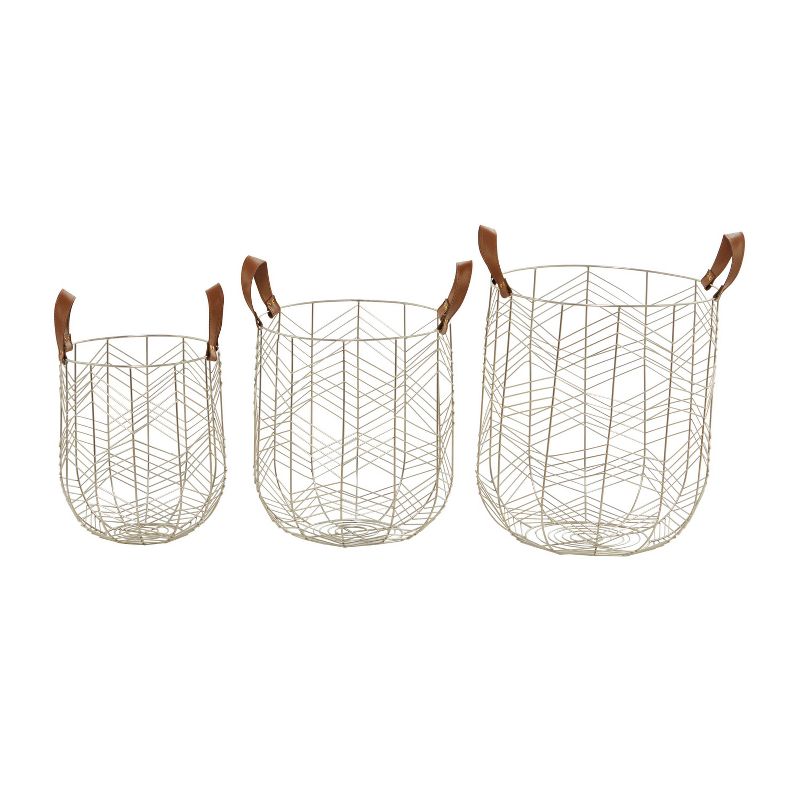 Set of 3 Metal Storage Baskets - Olivia &#38; May, 2 of 6