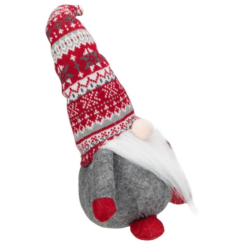 Northlight 17-Inch Red, Gray, and White Lodge-Style Tabletop Gnome Christmas Decoration, 4 of 6